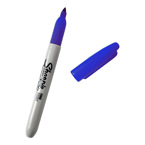 Pennarello sharpie blue